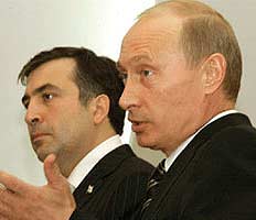 Саакашвили доволен встречей с Путиным на экономическом форуме в Петербурге