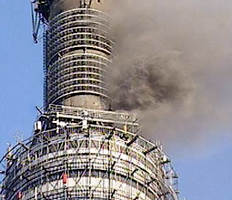 Останкинская башня снова горела